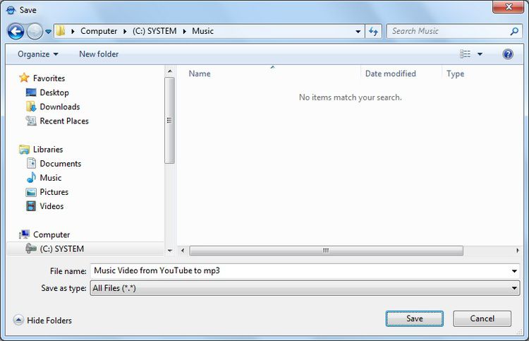 Audio file path when converting from YouTube to mp3 using My Film Kiosk as a Youtube to mp3 converter