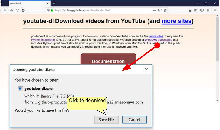 where does youtube-dl download to