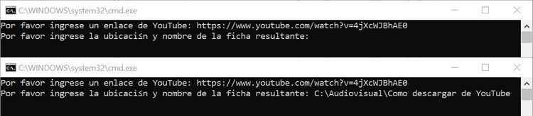 Ingresar nombre de ficha para descargar videos de youtube a mp4