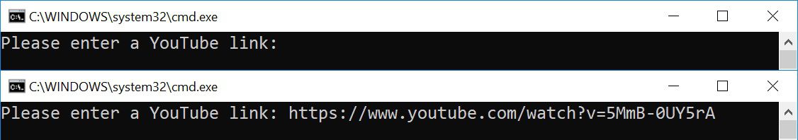 User prompt to convert from youtube to mp3 by link or url